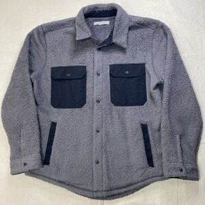 Outerknown Gray Skyline Fleece Sherpa Shacket Jacket Sz XL